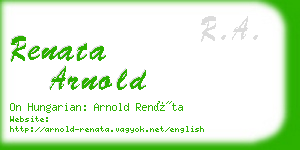 renata arnold business card